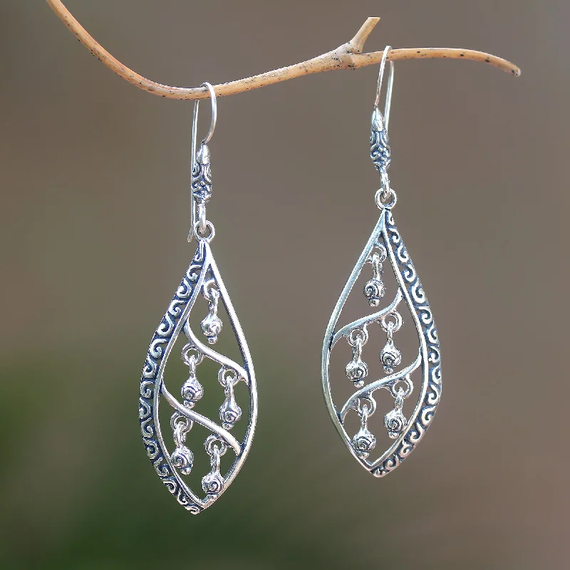 - Christmas pet Christmas clothingIndonesian Dew Dangling Sterling Silver Earrings from Bali - Christmas pet Christmas clothingIndonesian Dew Dangling Sterling Silver Earrings from Bali
