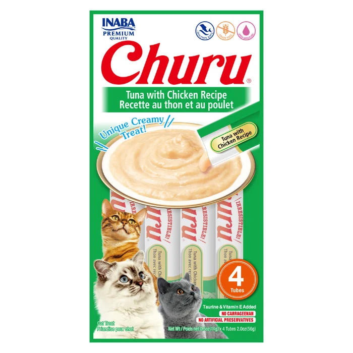    - Cat food nutritional analysis  Churu Creamy Cat Treats - Tuna with Chicken (4 sticks x 14g)
