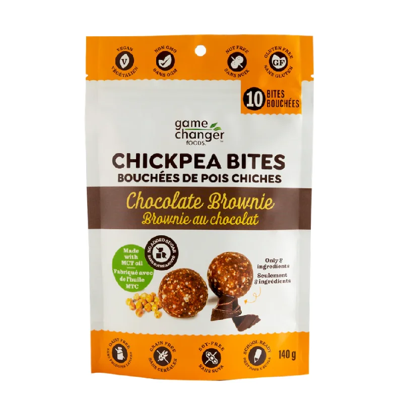 ---Game Changer Foods Chocolate Brownie Chickpea Bites - 140g