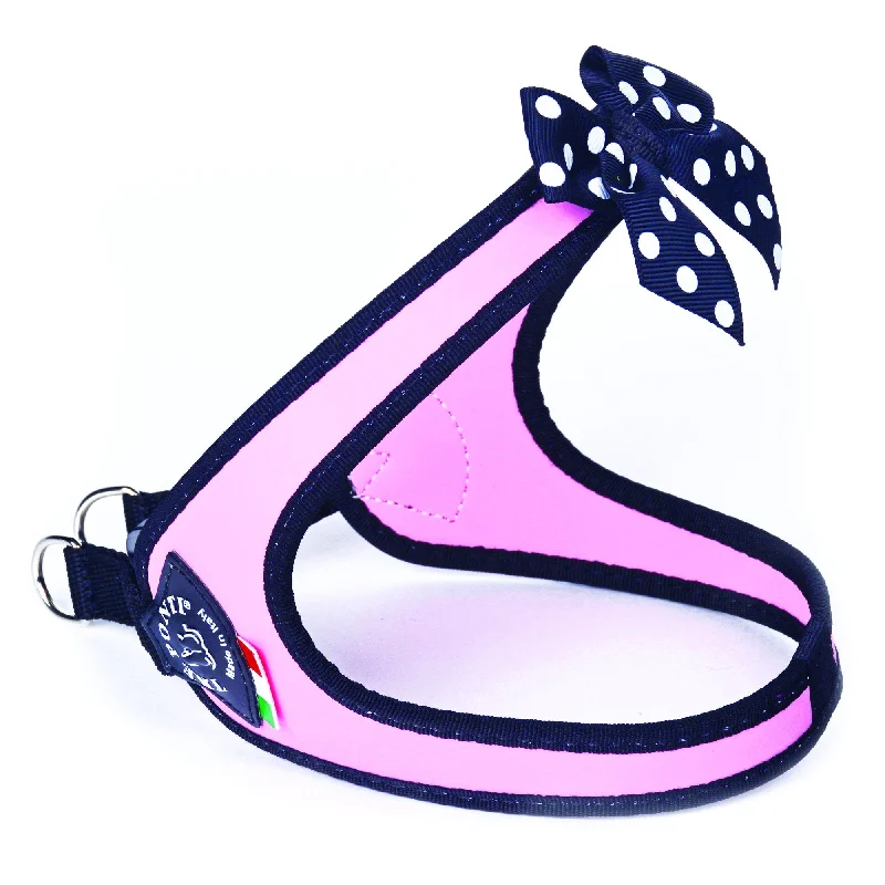 - Winter warm clothes for short-haired dogsTre Ponti Easy Fit Fashion Pink Dog Harness with Polka Dot Bow - Winter warm clothes for short-haired dogsTre Ponti Easy Fit Fashion Pink Dog Harness with Polka Dot Bow