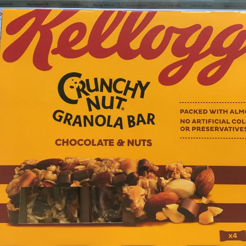 - Christmas pet Christmas clothing20x Kellogg's Crunchy Nut Granola Chocolate & Nut Bars 32g Bars (5 Packs of 4x32g) - Christmas pet Christmas clothing20x Kellogg's Crunchy Nut Granola Chocolate & Nut Bars 32g Bars (5 Packs of 4x32g)
