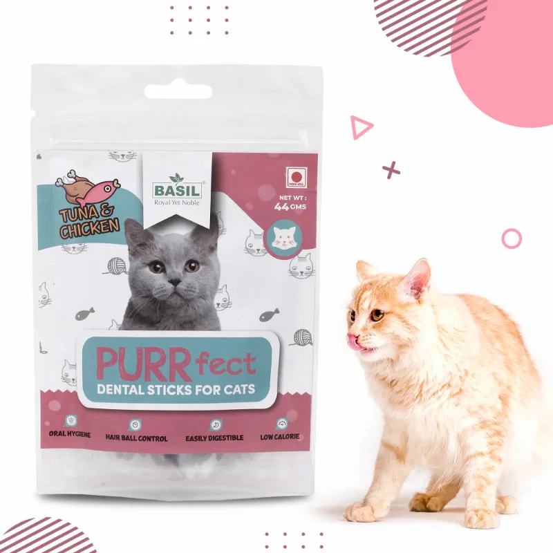    - Where to buy imported cat food  Basil Cat Treats - PURRfect Dental Stick - Tuna and Chicken (44g)