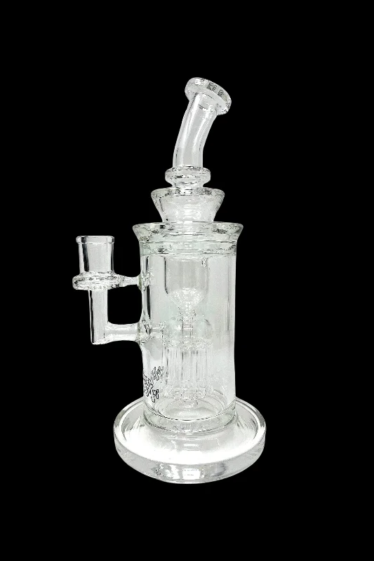 ---AFM Glass Power Station Clear Glass Incycler Water Pipe