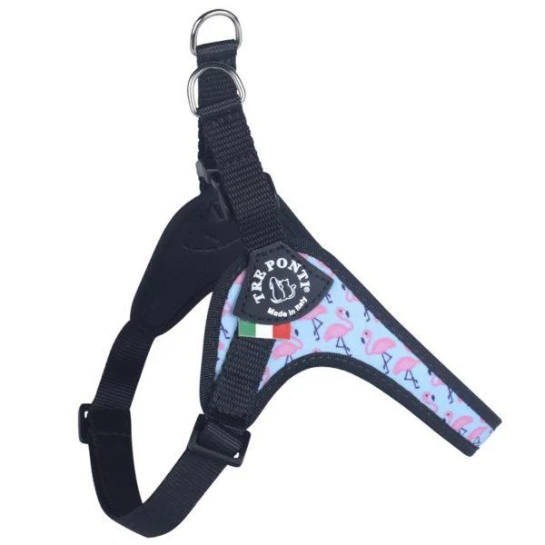 Pet ProductsTre Ponti Easy Fit Flamingo Dog Harness with Adjustable Girth