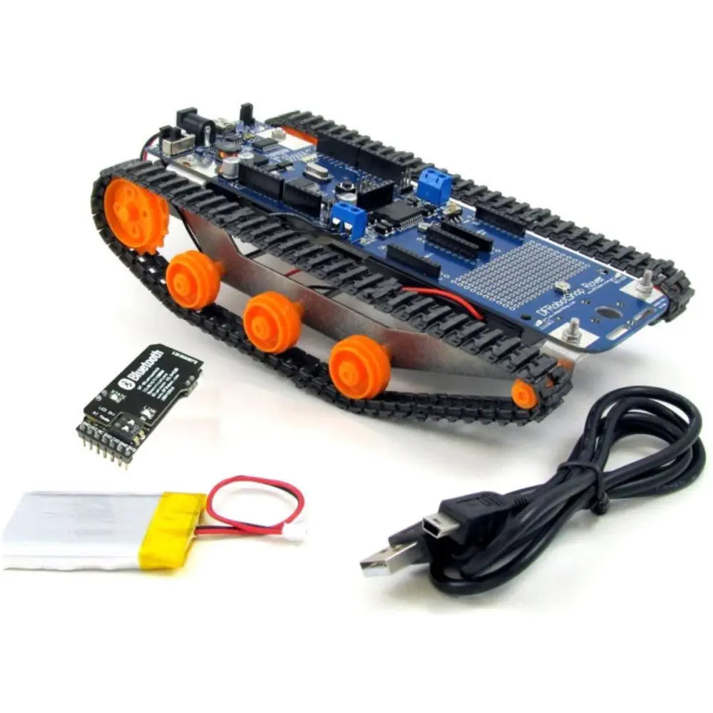 - Car dog seat beltDFRobotShop Rover V2 - Arduino Compatible Tracked Robot (Bluetooth Kit)