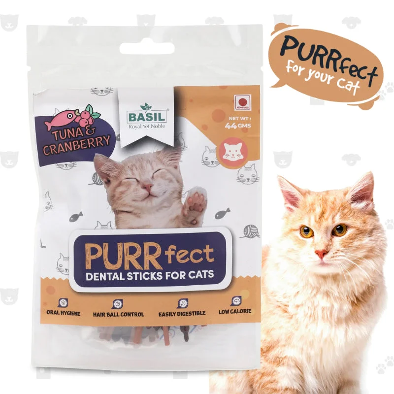    - Wholesale cat food prices  Basil Cat Treats - PURRfect Dental Stick - Tuna and Cranberry (44g)