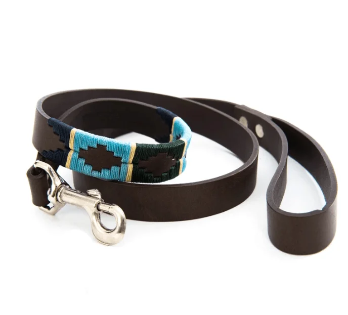 - Air box TSA certified check-inPioneros Argentinian Gaucho Polo Leather Dog Lead Green Pale Blue Blue Navy - Air box TSA certified check-inPioneros Argentinian Gaucho Polo Leather Dog Lead Green Pale Blue Blue Navy