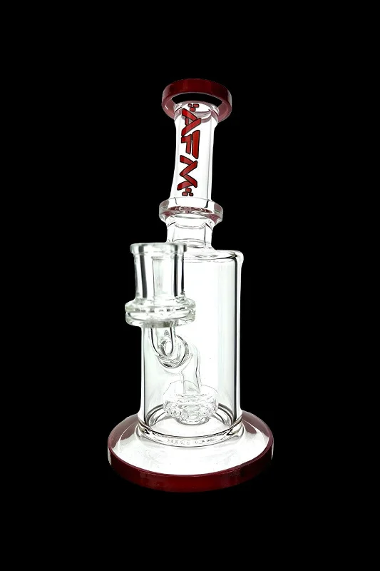 ---AFM Glass Puck Clear Glass Mini Water Pipe