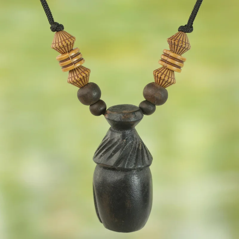- Chinchilla cooling ice nest ceramic plateVillage Hut Sese Wood Adjustable Pendant Necklace from Ghana - Chinchilla cooling ice nest ceramic plateVillage Hut Sese Wood Adjustable Pendant Necklace from Ghana