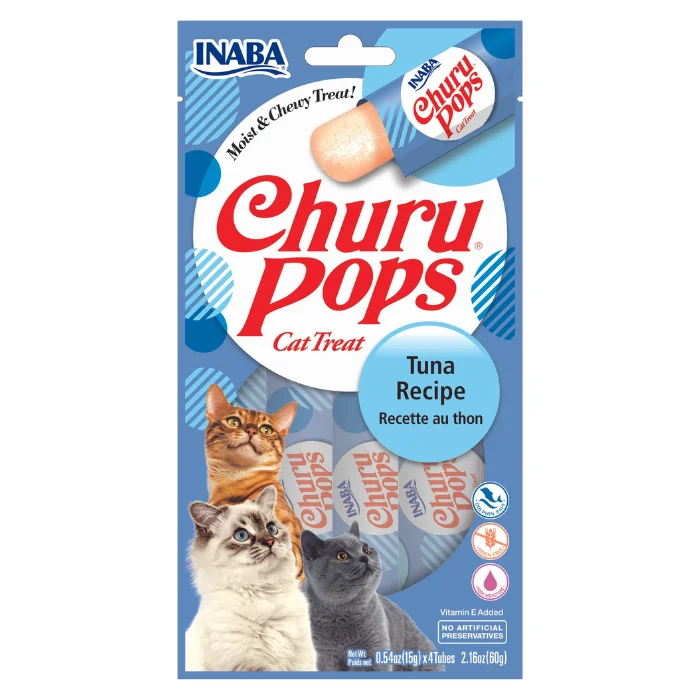    - Purina Pro Plan cat food palatability  Churu Pops Cat Treats - Tuna Recipe (4 sticks x 15g)