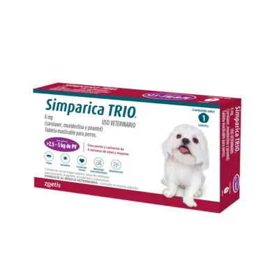 Pet ProductsSimparica Trio 2.5-5Kg Morado x 1 Tab