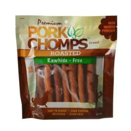 ---Pork Chomps Twistz Pork Chews - Roasted