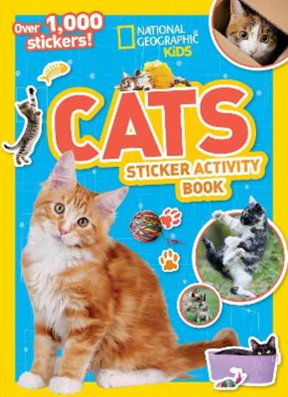 - Pet tear stain cleaning wipesNational Geographic Kids Cats Sticker Activity Book