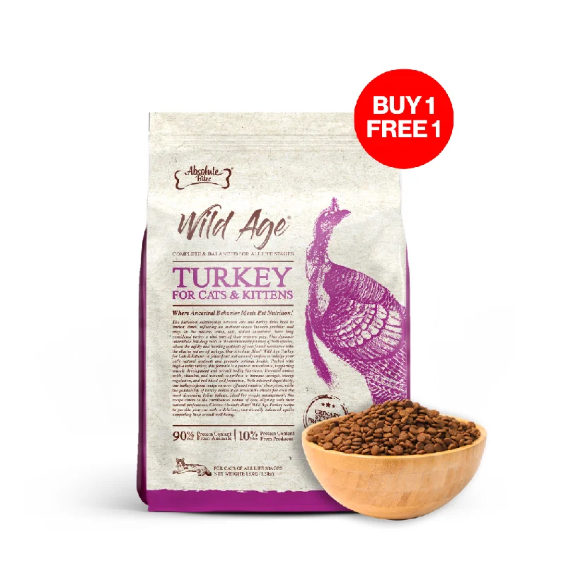  . **Price and Purchasing**  Absolute Bites Wild Age Dry Cat Food - Turkey (3.3lbs)