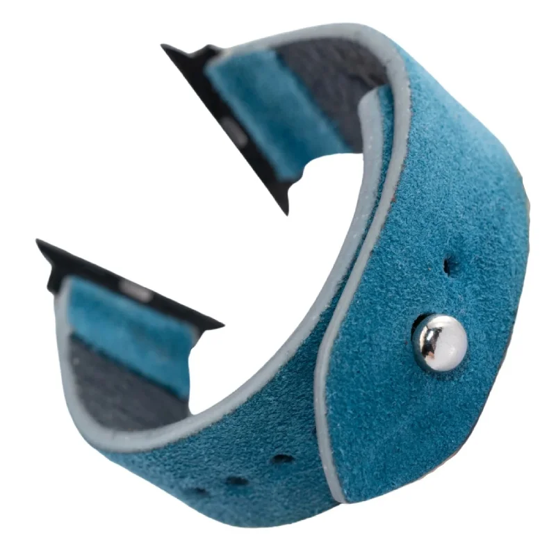 - Degradable pet feces bagApple Watch Strap In Suede Leather - Cyan Blue  | Waji's