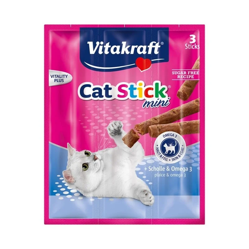    - Indoor cat food  Vitakraft Cat Stick Mini Plaice With Omega 3 (3 Pieces)