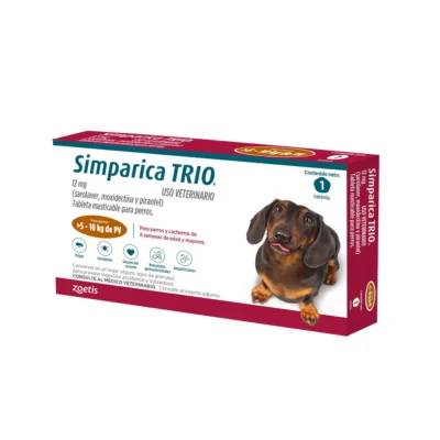 ---Simparica Trio 5-10 Kg Marrón x 1 Tab