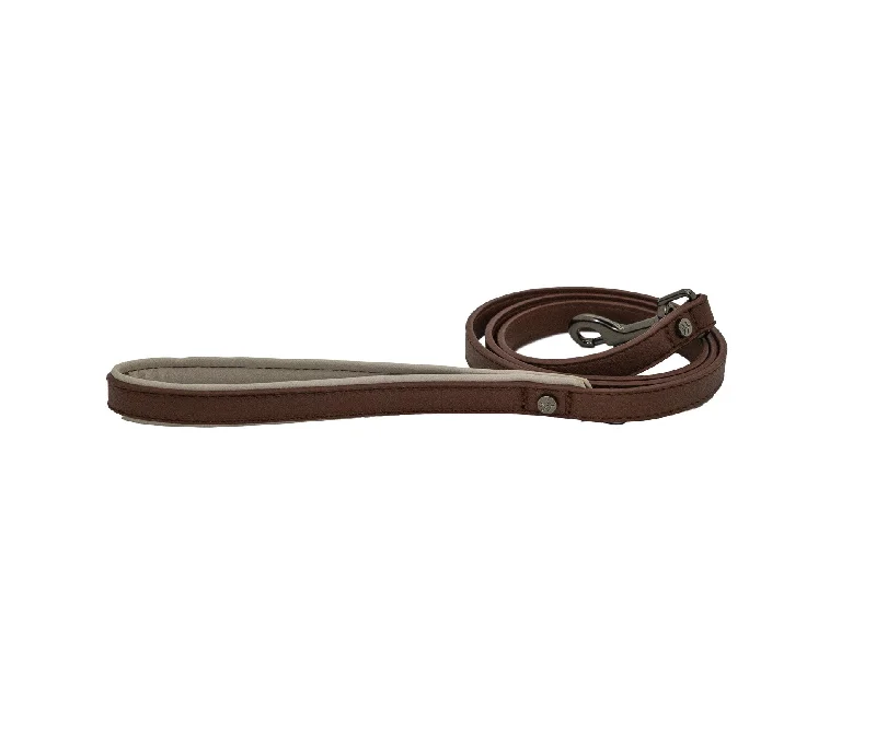-Anti-slip claw protection raincoat FOR dogsClassic Tech Brown Vegan Leather Dog Lead -Anti-slip claw protection raincoat FOR dogsClassic Tech Brown Vegan Leather Dog Lead