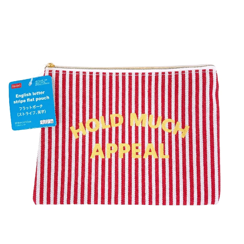 - Natural latex pet mattressEnglish Letter Stripe Flat Pouch(18Cmx13Cm)