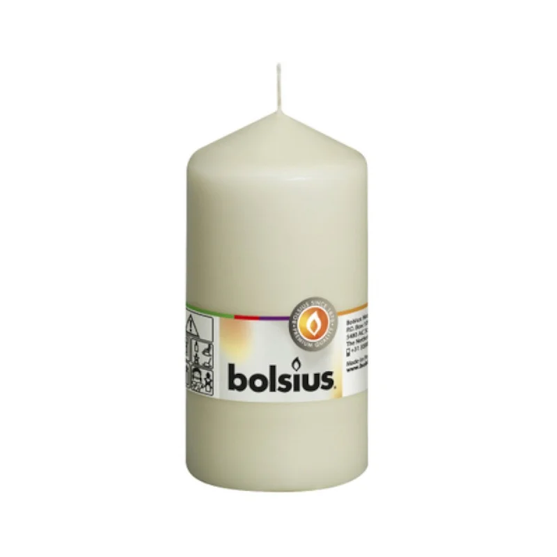 ---Bolsius Classic Pillar Candle Ivory 13x7cm
