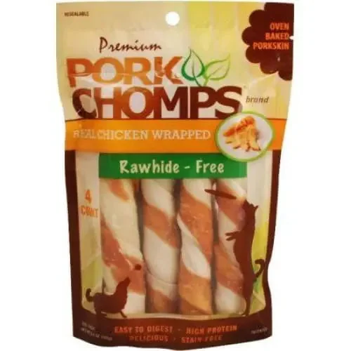 - Remote interactive pet feederPork Chomps Premium Real Chicken Wrapped Twists - Large