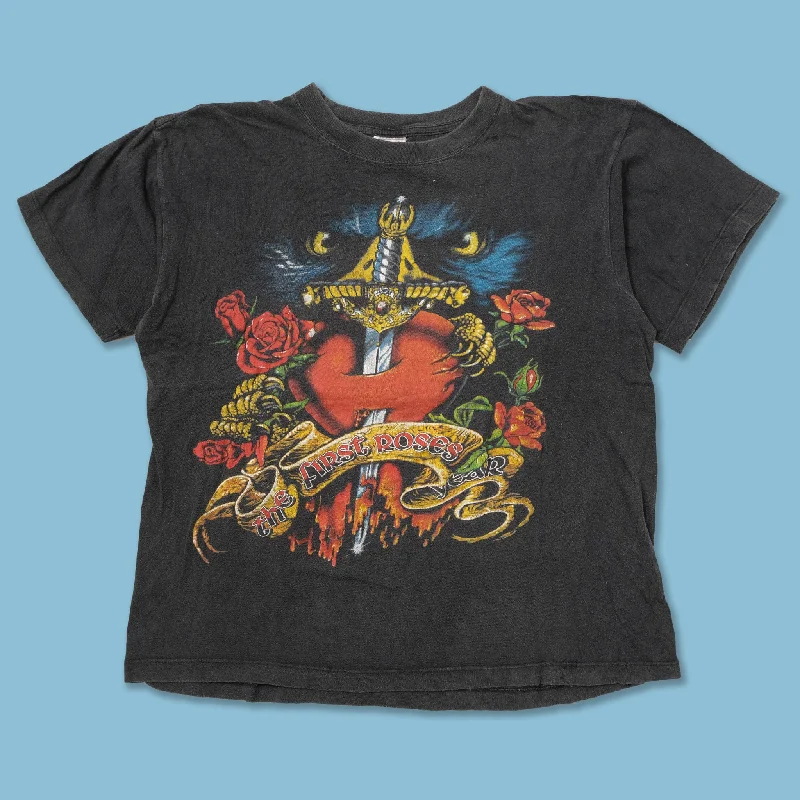 - Organic cotton dog bibsVintage The First Roses Year T-Shirt Medium