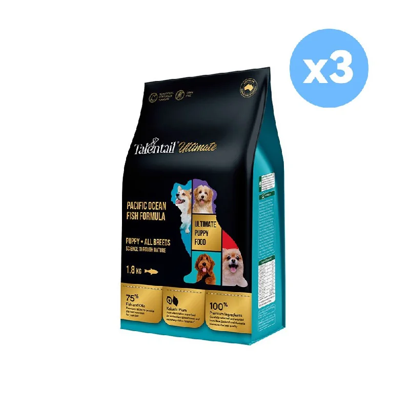 - Cat hair ball removal and hair removal creamTALENTAIL ULTIMATE Pacific Ocean Fish - Puppy 5.4kg (1.8kg x 3) - Cat hair ball removal and hair removal creamTALENTAIL ULTIMATE Pacific Ocean Fish - Puppy 5.4kg (1.8kg x 3)