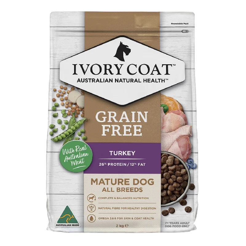 - Special food for puppiesIvory Coat Grain Free Reduced Fat Turkey Mature Adult Dry Dog Food