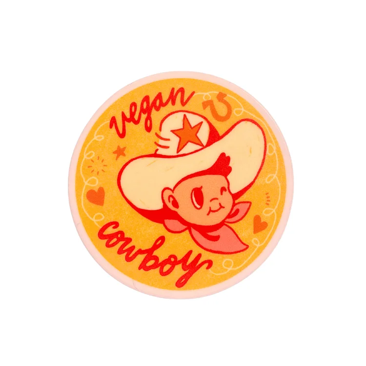 - Cat hair ball removal and hair removal creamVegan Supply 'Vegan Cowboy' Sticker