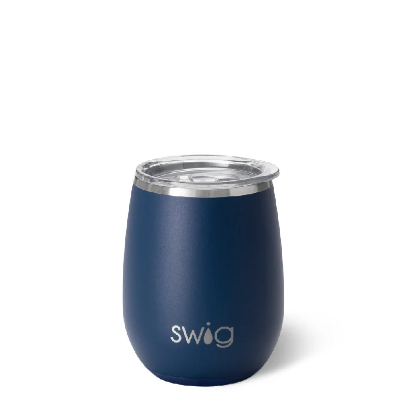 ---Navy Stemless Wine 14oz