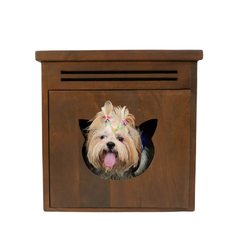 - Degradable pet feces bagFurryLiving Meraki Cabinet with Cushion for Small Dogs and Cats (Dark Brown/ Red Cushion) - Degradable pet feces bagFurryLiving Meraki Cabinet with Cushion for Small Dogs and Cats (Dark Brown/ Red Cushion)