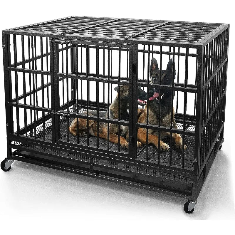 - Rabbit grass rack to prevent waste food boxWOKEEN 48/38 Inch Heavy Duty Dog Crate Cage Kennel with Wheels, High Anxiety Indestructible, Sturdy Locks Design - Rabbit grass rack to prevent waste food boxWOKEEN 48/38 Inch Heavy Duty Dog Crate Cage Kennel with Wheels, High Anxiety Indestructible, Sturdy Locks Design