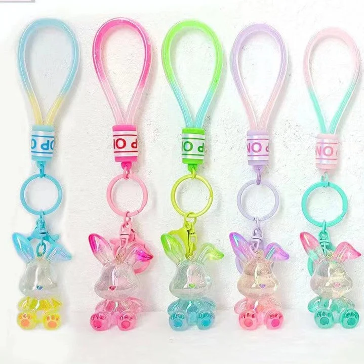  . **Dog paw cream is winter**Mima Transparent Rabbit Keyring